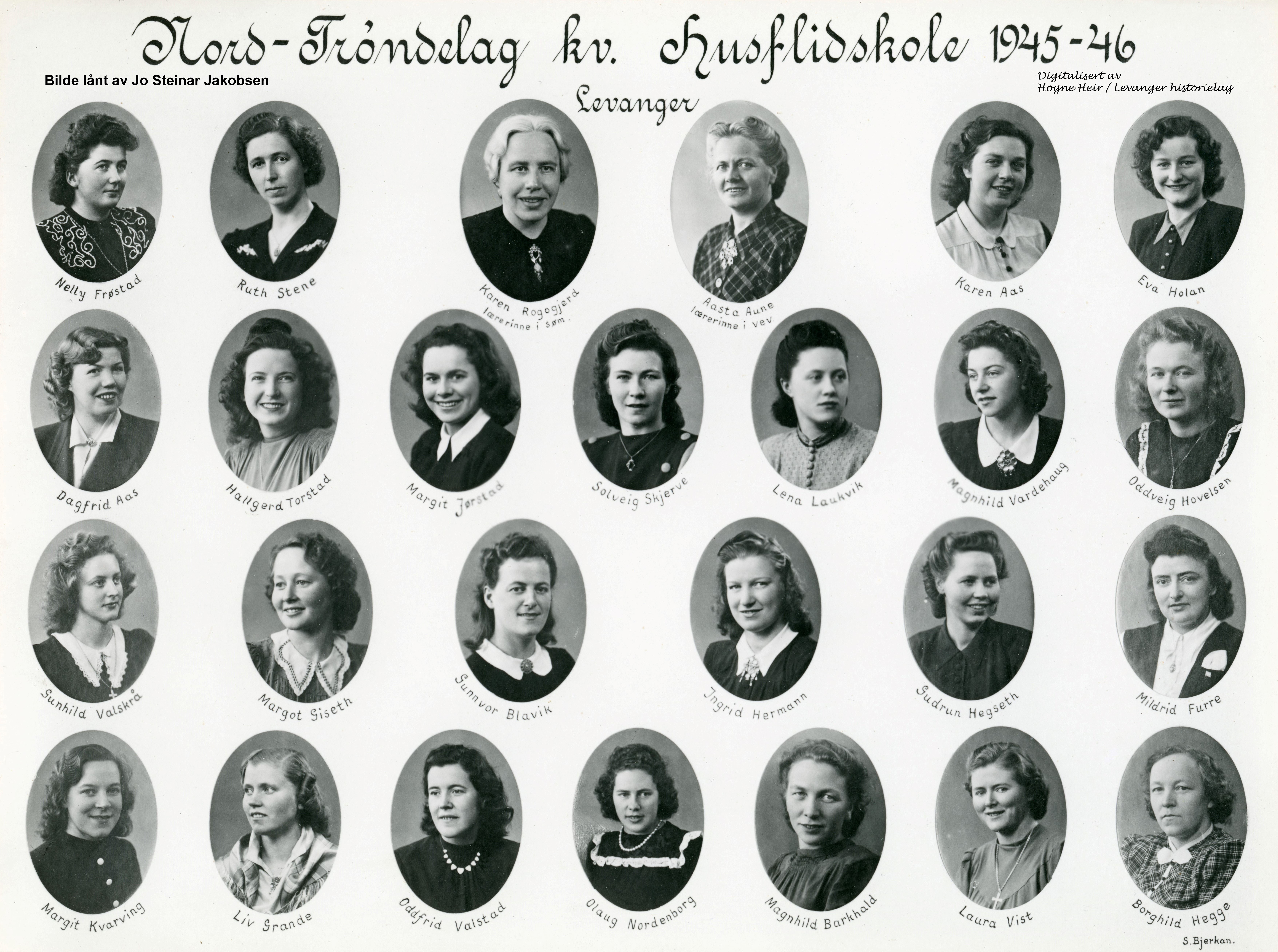 Nord-Trøndelag kvinnelige husflidsskole i Levanger 1945-1946